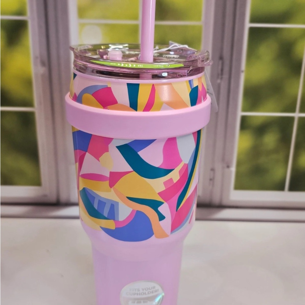 Colorful Insulated Tumbler with Handle - Picture 2 of 5